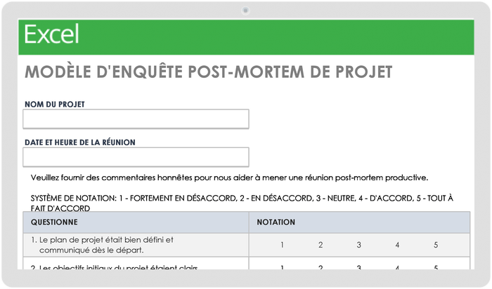 Sondage post-mortem du projet