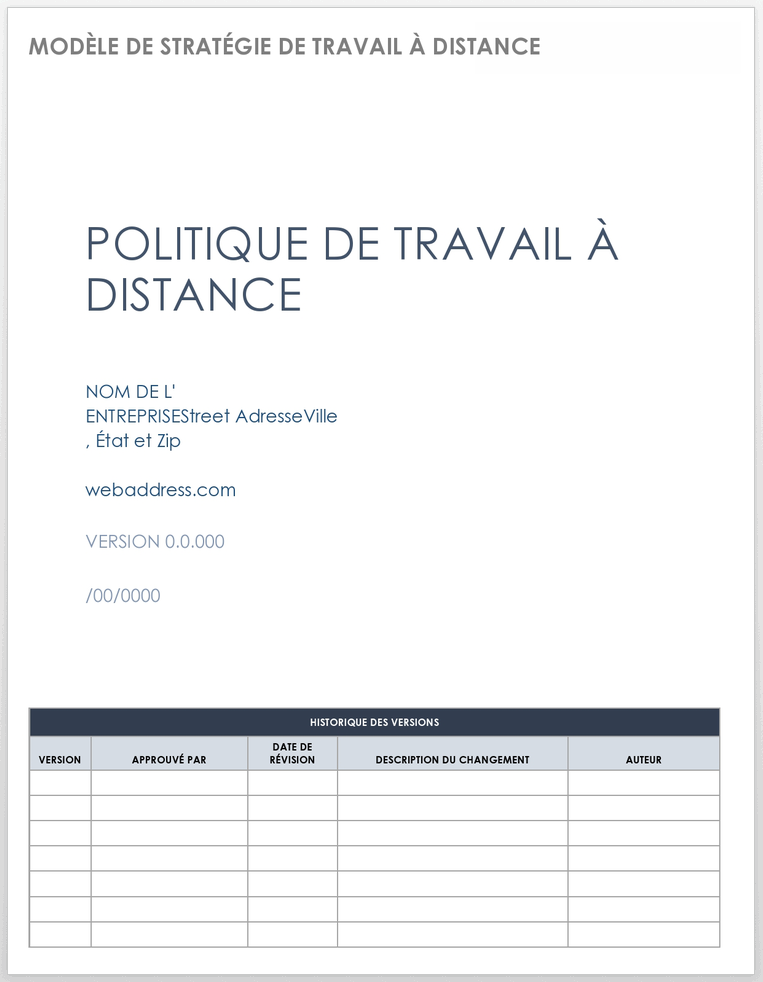 Politique de travail à distance